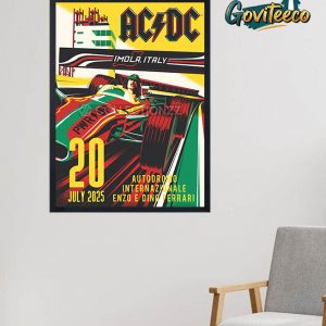 ACDC Power Up Tour At Autodromo Internazionale Enzo E Dino Ferrari In Imola Italia On July 20th 2025 Home Decor Poster Canvas