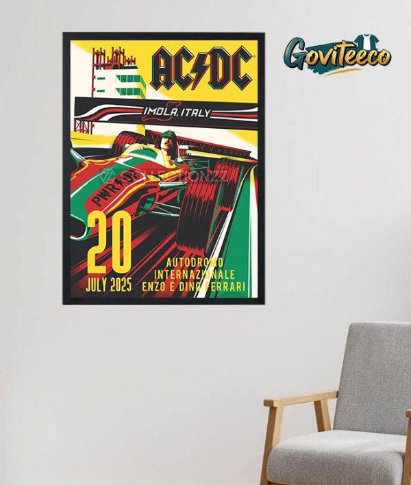 ACDC Power Up Tour At Autodromo Internazionale Enzo E Dino Ferrari In Imola Italia On July 20th 2025 Home Decor Poster Canvas