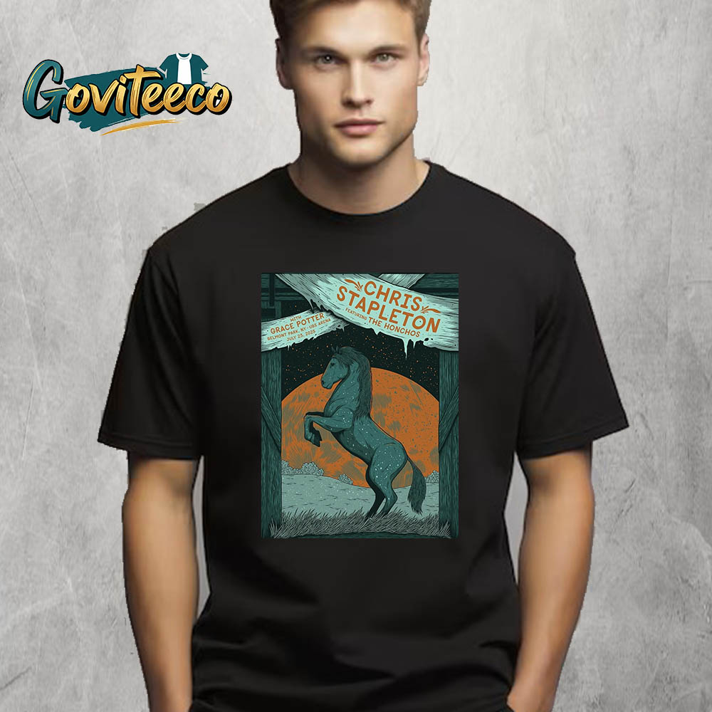 Chris Stapleton Of The Honchos With Grace Concert Poster At UBS Arena Belmont Park on July 23rd 2025 Unisex T-Shirt Chris Stapleton Of The Honchos With Grace Concert Poster At UBS Arena Belmont Park on July 23rd 2025 Unisex T-Shirt