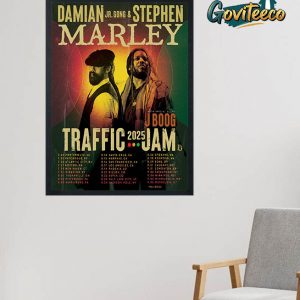 Damian Jr Gong Marley Combine Stephen Marley  With Special Guest J Boog Traffic Jam Tour 2025 Schedule Home Decor Poster Canvas