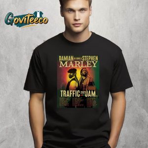 Damian Jr Gong Marley Combine Stephen Marley  With Special Guest J Boog Traffic Jam Tour 2025 Schedule T-Shirt