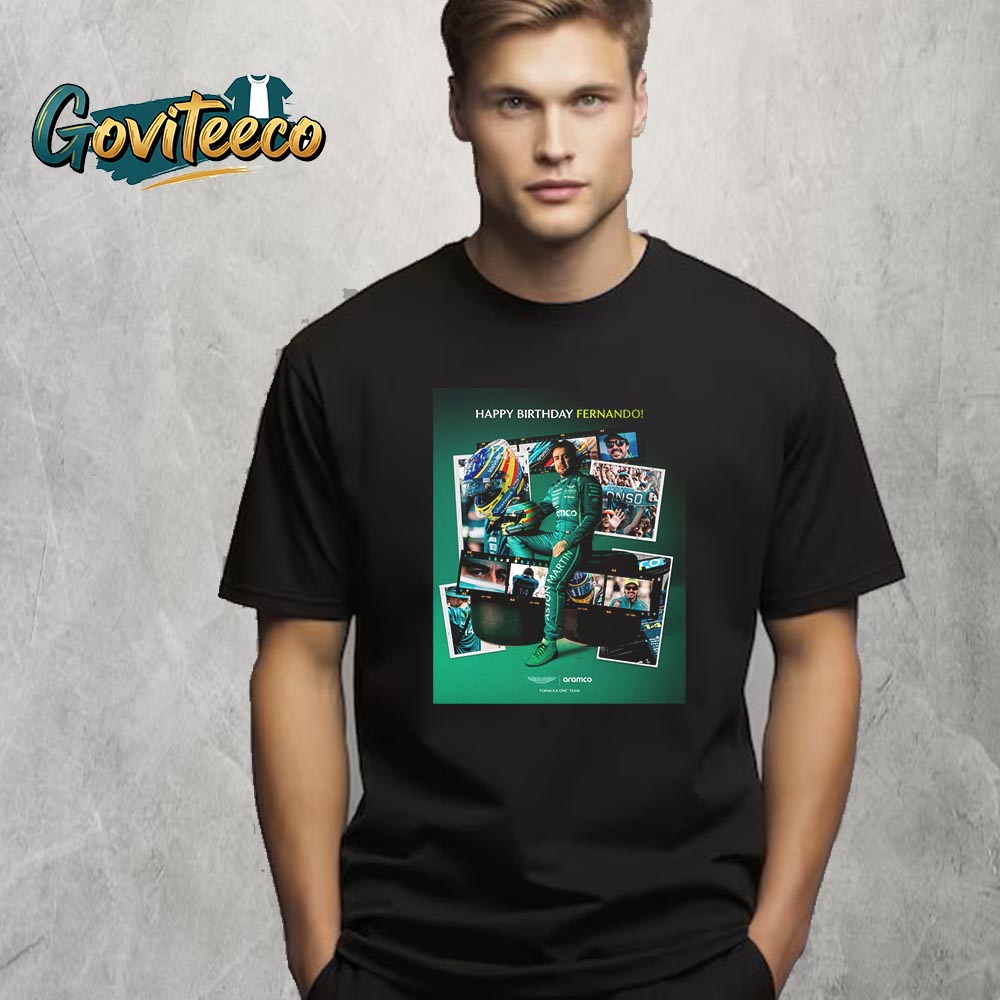 Fernando Alonso Happy Birthday 44 Years Old On July 29th 2025 T-Shirt Fernando Alonso Happy Birthday 44 Years Old On July 29th 2025 T-Shirt