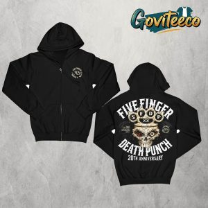 Five Fingers Death Punch 20th Anniversary Knucklehead Two Sided Hoody Top