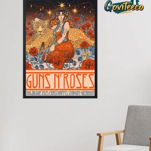 Guns N Roses  Official Gig Poster At Ernst Happel Staduim At Vienna  Austria On July 24th 2025 Home Decor Poster Canvas