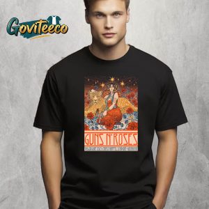 Guns N Roses  Official Gig Poster At Ernst Happel Staduim At Vienna  Austria On July 24th 2025 T-Shirt