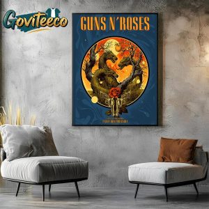 Guns N Roses Sofia Bulgaria 2025 World Tour Summer Poster At Vasil Levski National Stadium On July 21 2025 Home Decor Poster Canvas