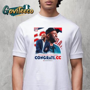 Indians CC Sabathia Legendary Pitcher In Hall Of Fame 2025 T-Shirt