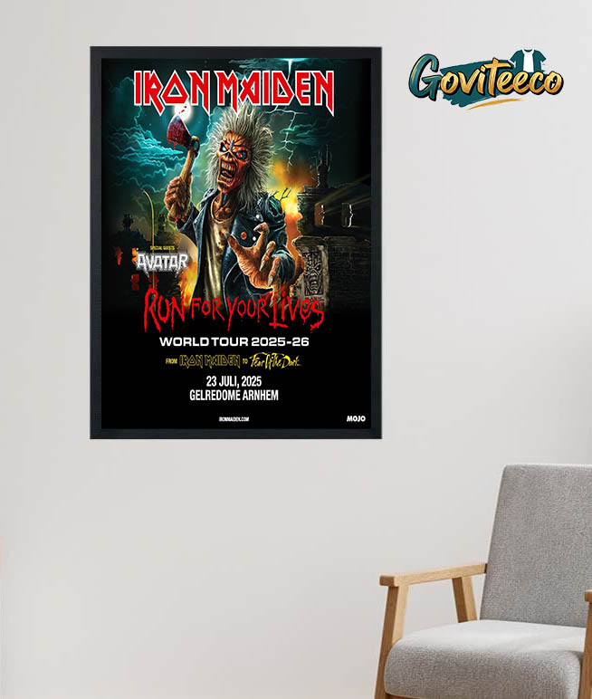 Iron Maiden Run For Your Lives World Tour Poster At Gelredome Arnhem On July 23rd 2025 Home Decor Poster Canvas Iron Maiden Run For Your Lives World Tour Poster At Gelredome Arnhem On July 23rd 2025 Home Decor Poster Canvas