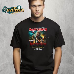 Iron Maiden Run For Your Lives World Tour Poster At Gelredome Arnhem On July 23rd 2025 T-Shirt