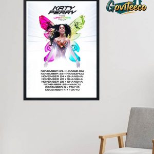 Katy Perry The Lifetimes Tour Schedule November And December 2025 Home Decor Poster Canvas