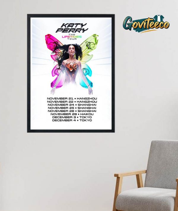 Katy Perry The Lifetimes Tour Schedule November And December 2025 Home Decor Poster Canvas