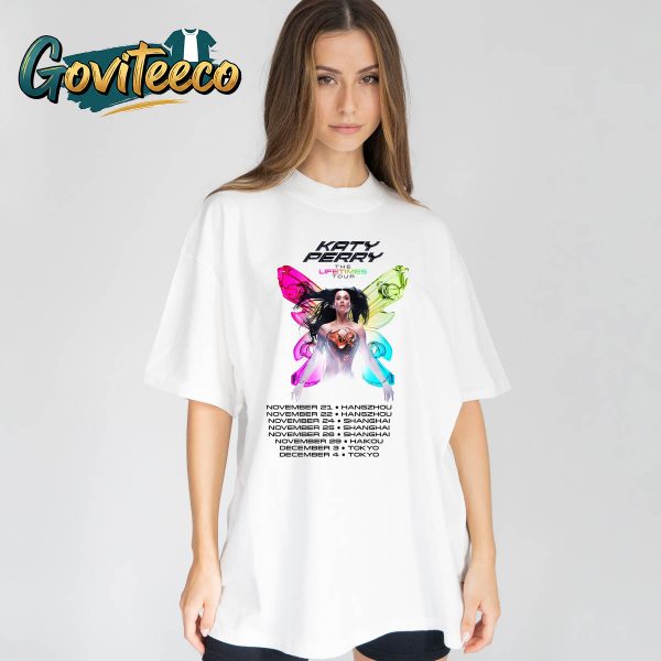 Katy Perry The Lifetimes Tour Schedule November And December 2025 T-Shirt