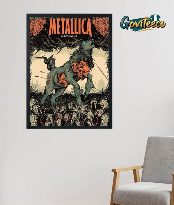 Metalica Bleeding Me Celebrating Release Of Load Remastered Art By WolfSkullJack Home Decor Poster T-Shirt