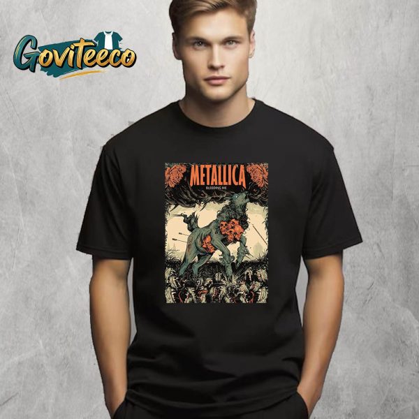 Metalica Bleeding Me Celebrating Release Of Load Remastered Art By WolfSkullJack T-Shirt