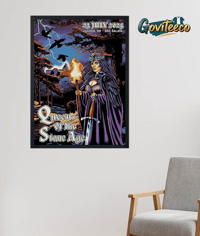 Qeens Of The Stone Age Night Two At SRC Salata Zagreb Croatia On July 23th 2025 Hom Decor Poster Canvas Qeens Of The Stone Age Night Two At SRC Salata Zagreb Croatia On July 23th 2025 Hom Decor Poster Canvas