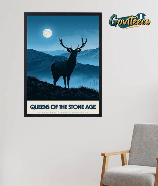 Queens Of The Stone Age The End Is Nero Tour Zenith Munich July 25th 2025 Home Decor Poster Canvas