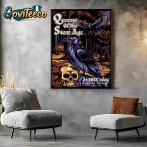 Queens Of The Stone Age Zagreb 2025 The End Is Nero World Tour Exclusive Poster At SRC Salata In Croatia On July 22 2025 Home Decor Poster Canvas