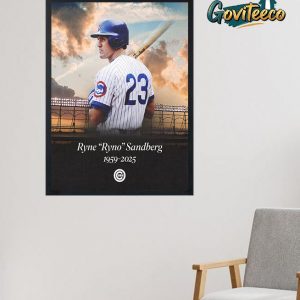 RIP Ryne Sandberg MLB Chicago Cubs On July 28th 2025 Home Decor Poster Canvas