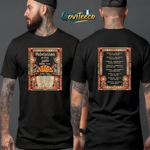 Rebelution Pepper The Elovaters Aurorawave DJ Mackle Good Vibes Cali Tour Location List On October 2025 Two Sided T-Shirt
