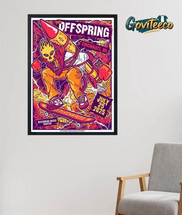 The Offspring Riverbend Music Center At Cincinnati Ohio On July 25th 2025 Home Decor Poster canvas