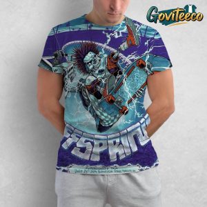 The Offspring Supercharged Worldwide North American Tour Poster Budweiser Stage Toronto On July 23rd 2025 All Over Print T-Shirt