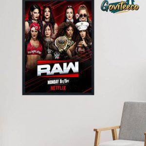 WWE Raw On Netflix Star Studded 8 Woman Monday 2025 Home Decor Poster Canvas
